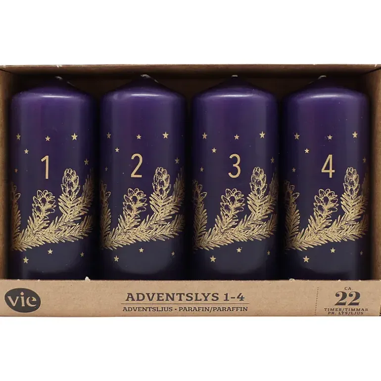 Adventslys 4-pk