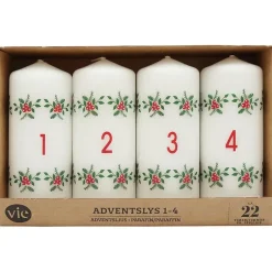 Adventslys 4-pk