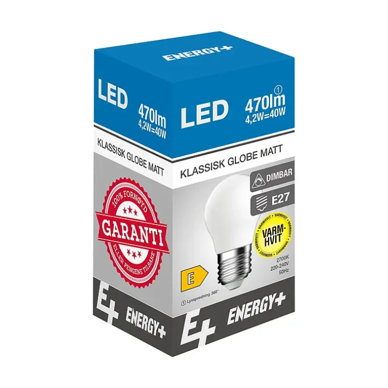 Lyspære LED 470 lm