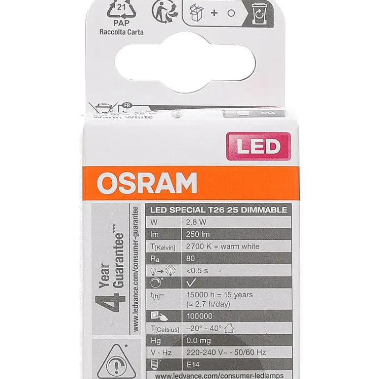 Lyspære LED 250 lm