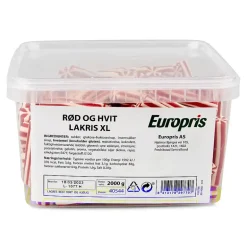 Rød og hvit lakris